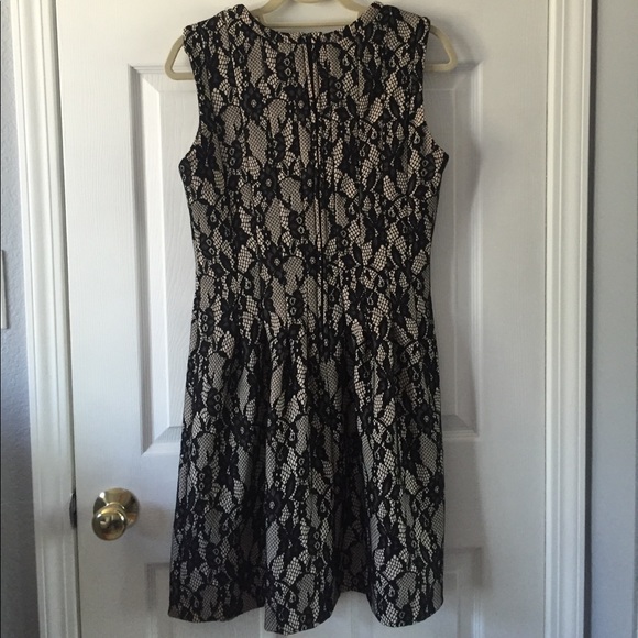 Anthropologie dress HD Paris black tan lace - Picture 5 of 7
